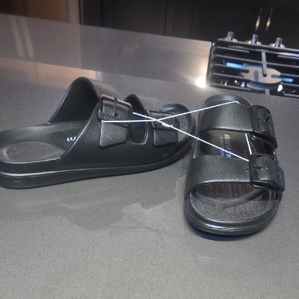 Slip On Sandals With Buckles
